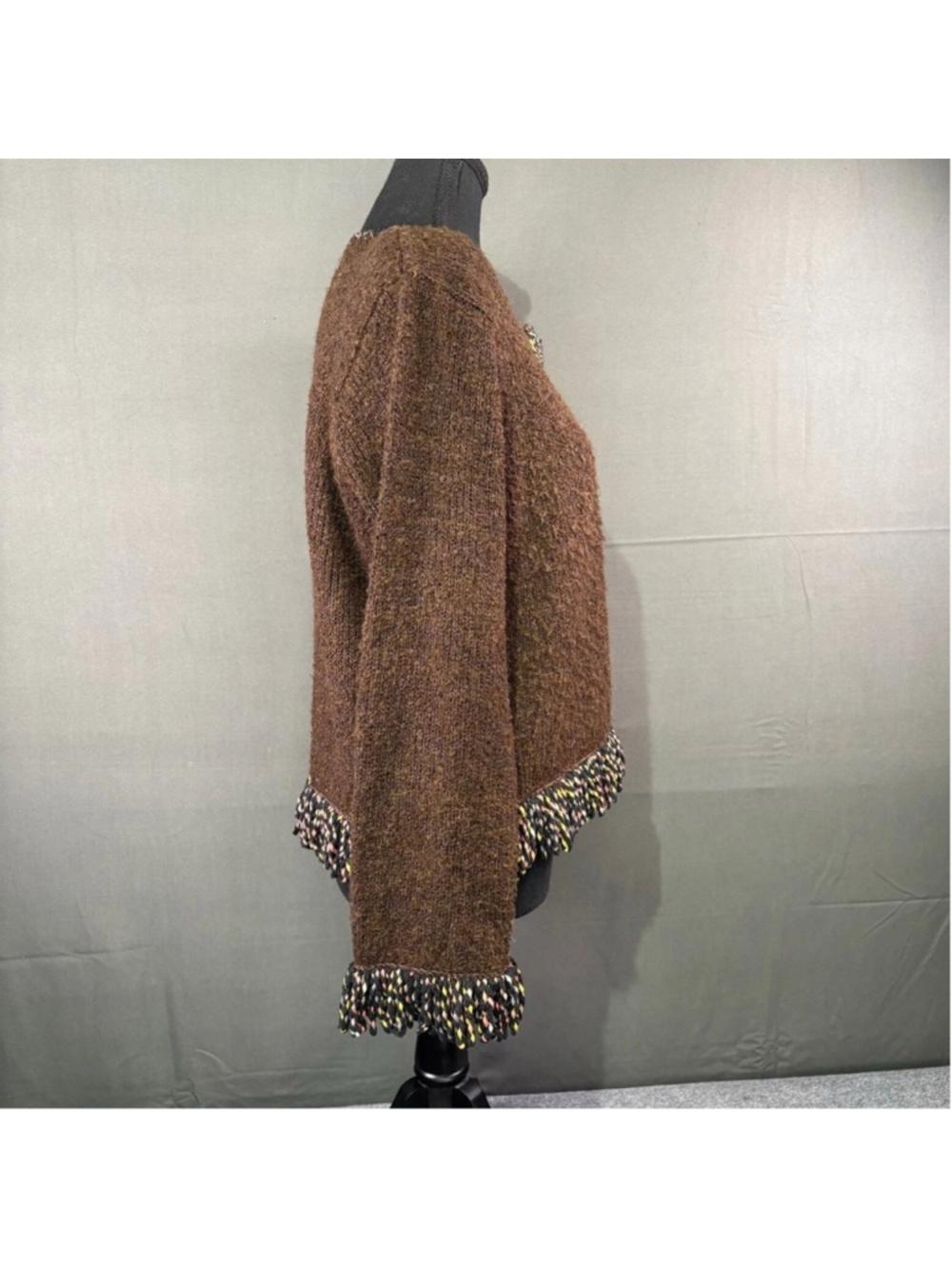 VTG Design Options by Philip & Jane Gordon Sweater Women S Cardigan Knit Brown - Picture 4 of 12